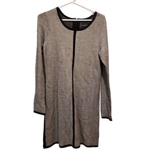 Cynthia Rowley Fine Merino Wool Sweater Dress Herringbone Long Sleeve Smaller
